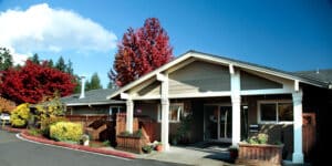 The entrance of Chehalem Post Acute